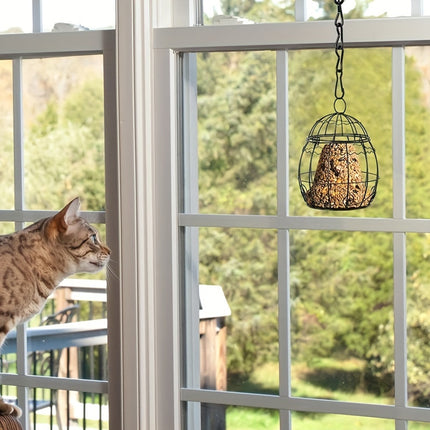 Outdoor Hanging Bird Feeder Cage Suspended Bird Feeding Device Garden Yard Decor