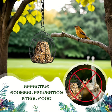 Outdoor Hanging Bird Feeder Cage Suspended Bird Feeding Device Garden Yard Decor