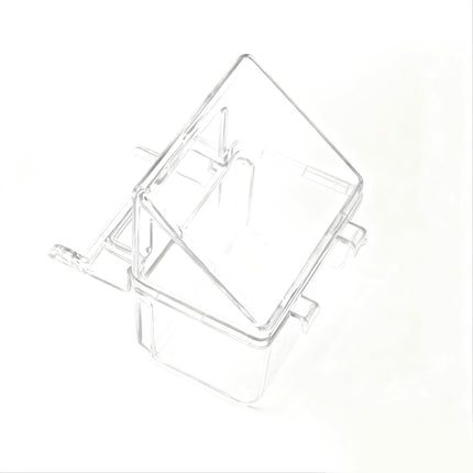 Bird Cage Feeder Hanging Type Clear Plastic Anti Spill with Hook for Birds Cage