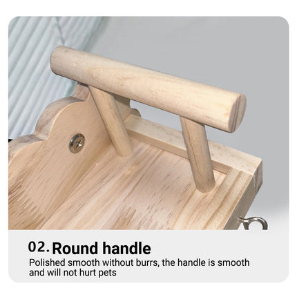 Parrot Wooden Climbing Ladder Platform Bed Stand Toy Bird Cage Resting Training