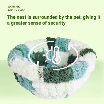 Parrot Winter Warm Nest Fluffy Cotton Hanging Bed Colourful Bird Cage House