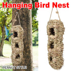 Handwoven Hanging Birdhouse Peanut Shape Hay Nest Outdoor Garden Shelter