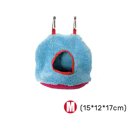 Plush Hanging Bird Nest Bed Cage Hammock for Parrots and Small Birds