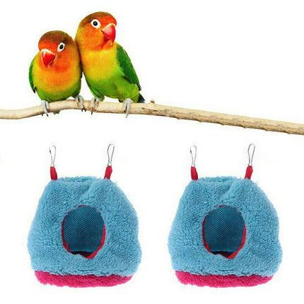 Plush Hanging Bird Nest Bed Cage Hammock for Parrots and Small Birds