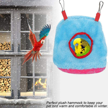 Plush Hanging Bird Nest Bed Cage Hammock for Parrots and Small Birds