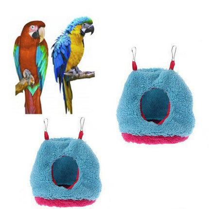 Plush Hanging Bird Nest Bed Cage Hammock for Parrots and Small Birds