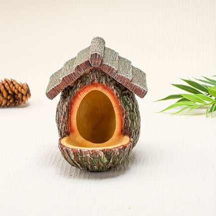 Bird Nest Bird Feeder Outdoor Garden Resin for Birds Backyard Patio Decor