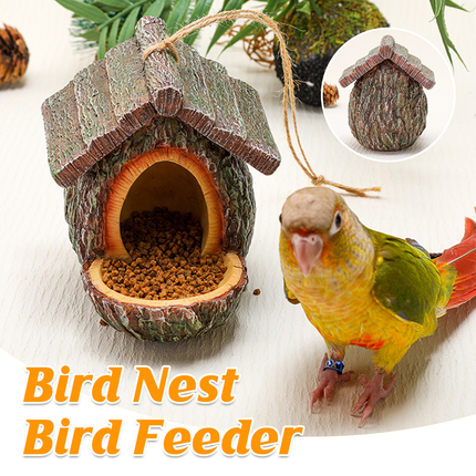 Bird Nest Bird Feeder Outdoor Garden Resin for Birds Backyard Patio Decor