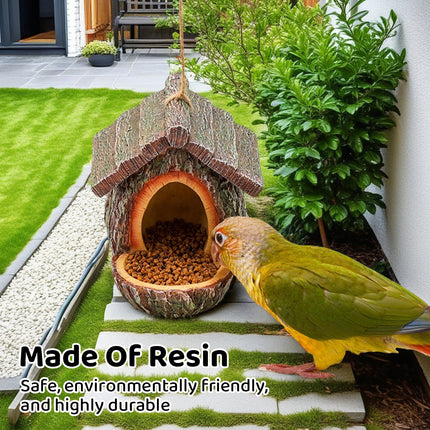 Bird Nest Bird Feeder Outdoor Garden Resin for Birds Backyard Patio Decor