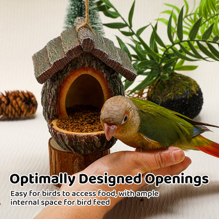 Bird Nest Bird Feeder Outdoor Garden Resin for Birds Backyard Patio Decor