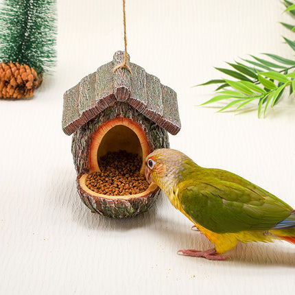 Bird Nest Bird Feeder Outdoor Garden Resin for Birds Backyard Patio Decor