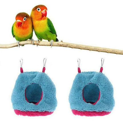 Bird Parrot Hammock Hut Practical Plush Snuggle Hanging Cave Cage Bed Tent AU - Aimall