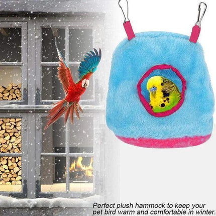 Bird Parrot Hammock Hut Practical Plush Snuggle Hanging Cave Cage Bed Tent AU - Aimall