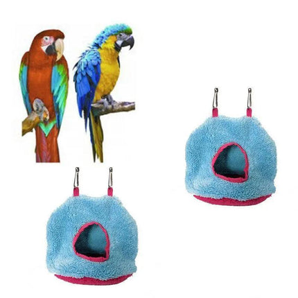 Bird Parrot Hammock Hut Practical Plush Snuggle Hanging Cave Cage Bed Tent AU - Aimall