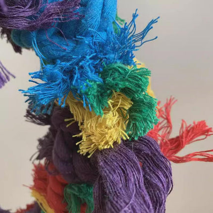 Cotton Rope Ring Bird Chew Toy Parrot Swing Hanging Cage Play Perch Pet Toy