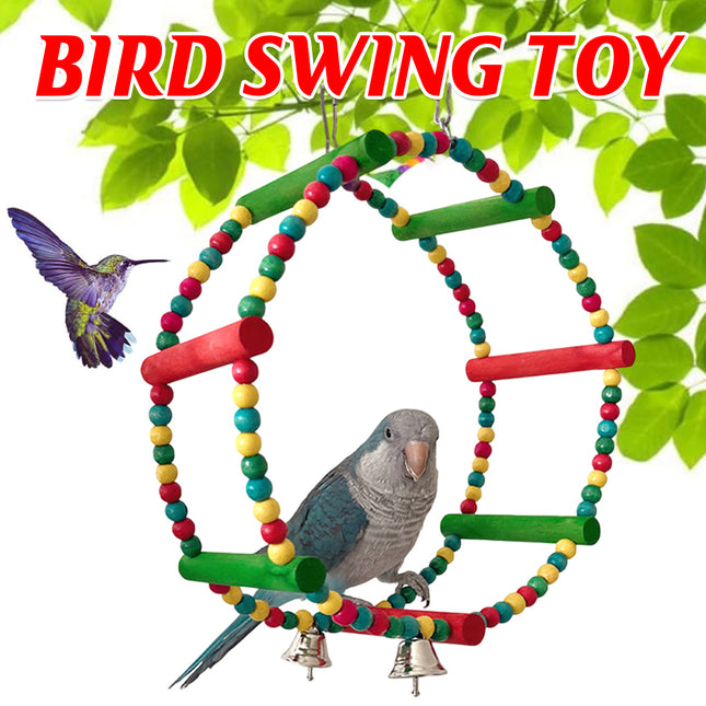 Parrot Swing Toy Bird Perch Stand for Birds Cage Toy Interactive Play Equipment