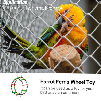 Parrot Swing Toy Bird Perch Stand for Birds Cage Toy Interactive Play Equipment