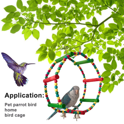 Parrot Swing Toy Bird Perch Stand for Birds Cage Toy Interactive Play Equipment