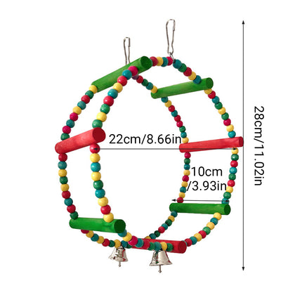 Parrot Swing Toy Bird Perch Stand for Birds Cage Toy Interactive Play Equipment