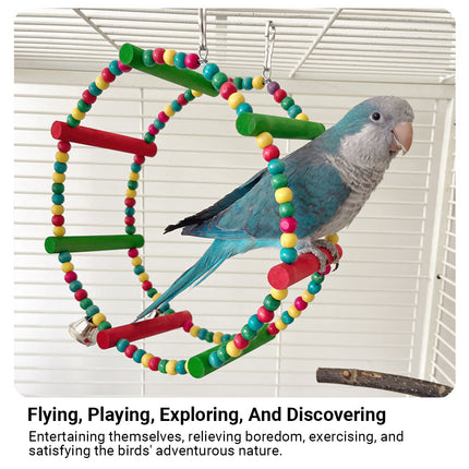 Parrot Swing Toy Bird Perch Stand for Birds Cage Toy Interactive Play Equipment