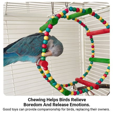 Parrot Swing Toy Bird Perch Stand for Birds Cage Toy Interactive Play Equipment