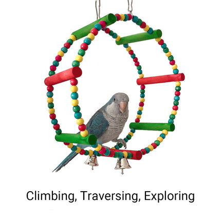 Parrot Swing Toy Bird Perch Stand for Birds Cage Toy Interactive Play Equipment