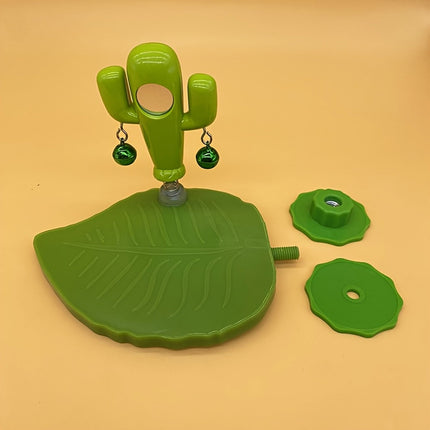 Parrot Bird Toy Cactus Shape with Bell Hanging Cage Toy for Pet Birds Play