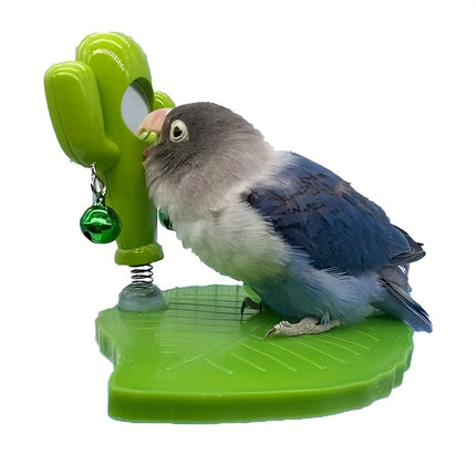 Parrot Bird Toy Cactus Shape with Bell Hanging Cage Toy for Pet Birds Play