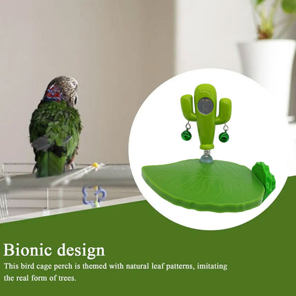 Parrot Bird Toy Cactus Shape with Bell Hanging Cage Toy for Pet Birds Play
