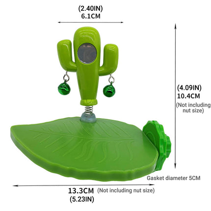 Parrot Bird Toy Cactus Shape with Bell Hanging Cage Toy for Pet Birds Play