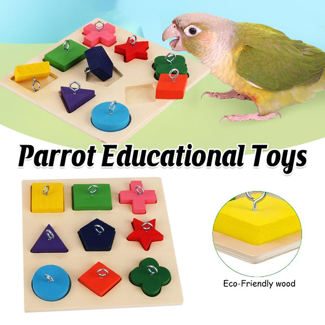 Parrot Training Toy 9 Grid Design Blocks Stimulate Intelligence For Parrots Bird