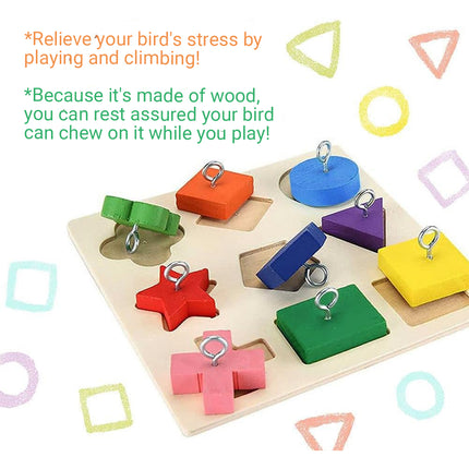 Parrot Training Toy 9 Grid Design Blocks Stimulate Intelligence For Parrots Bird