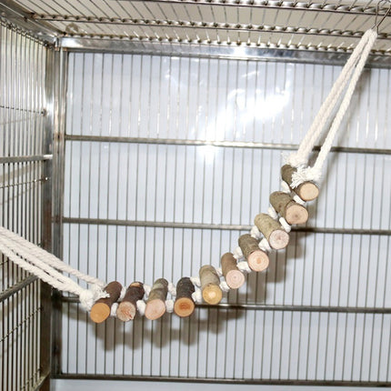 2 PCS Small Medium Parrot Toy Ladder Bridge for Budgie Cockatiel Bird Cage Play