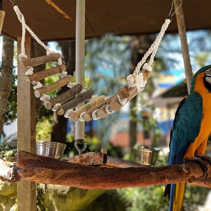 2 PCS Small Medium Parrot Toy Ladder Bridge for Budgie Cockatiel Bird Cage Play