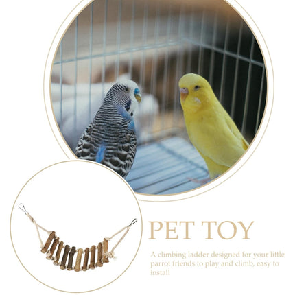 2 PCS Small Medium Parrot Toy Ladder Bridge for Budgie Cockatiel Bird Cage Play