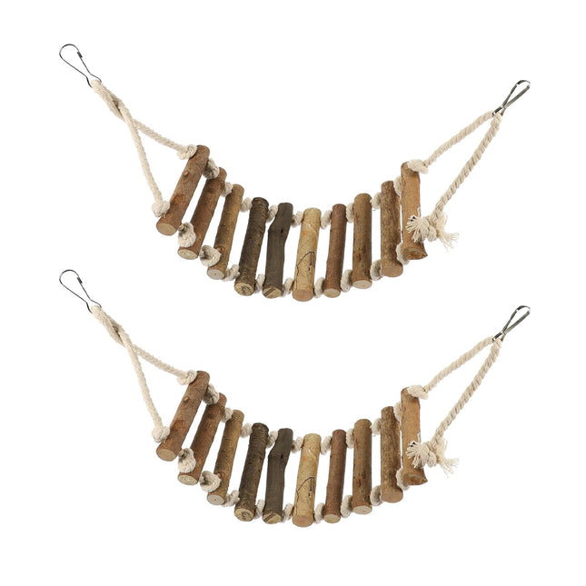 2 PCS Small Medium Parrot Toy Ladder Bridge for Budgie Cockatiel Bird Cage Play