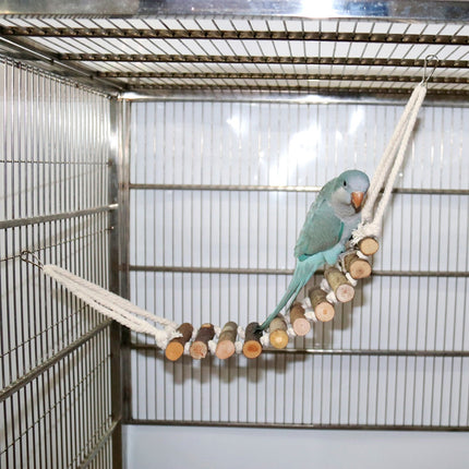 2 PCS Small Medium Parrot Toy Ladder Bridge for Budgie Cockatiel Bird Cage Play