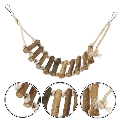 2 PCS Small Medium Parrot Toy Ladder Bridge for Budgie Cockatiel Bird Cage Play