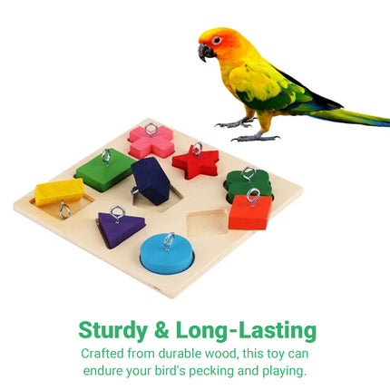 Parrot Training Toy 9 Grid Design Blocks Stimulate Intelligence For Parrots Bird