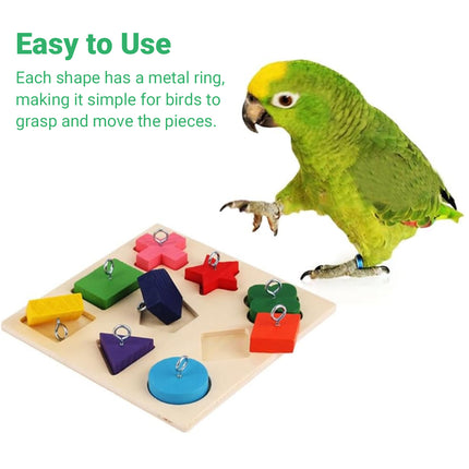 Parrot Training Toy 9 Grid Design Blocks Stimulate Intelligence For Parrots Bird
