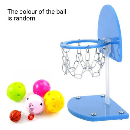 Parrot Interactive Training Toy Bird Shooting Mini Basket Pet Basketball Stand