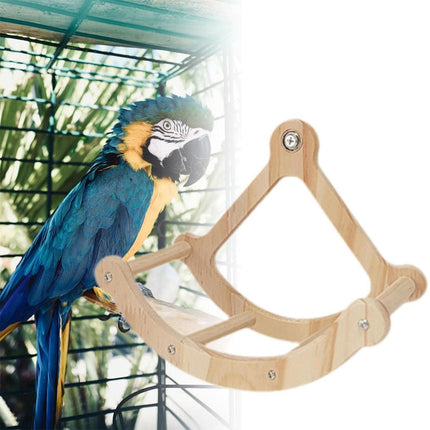 Parrot Wooden Running Wheel Toy Exercise Sport Toy for Parrots Birds Play
