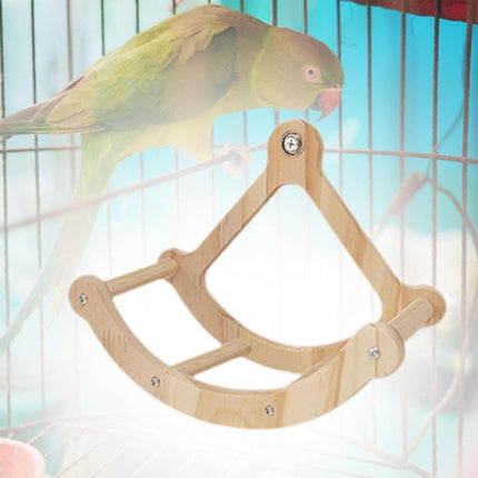 Parrot Wooden Running Wheel Toy Exercise Sport Toy for Parrots Birds Play