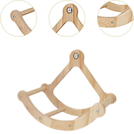 Parrot Wooden Running Wheel Toy Exercise Sport Toy for Parrots Birds Play