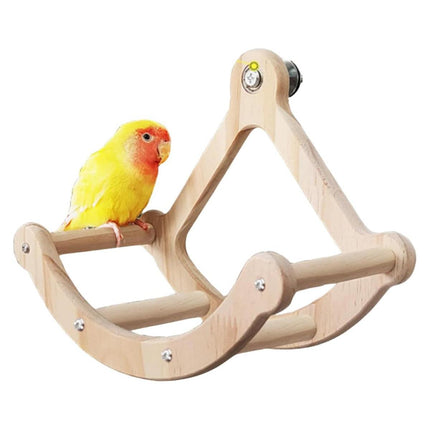Parrot Wooden Running Wheel Toy Exercise Sport Toy for Parrots Birds Play