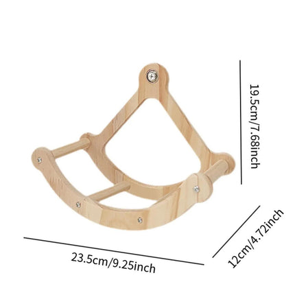 Parrot Wooden Running Wheel Toy Exercise Sport Toy for Parrots Birds Play