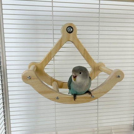 Parrot Wooden Running Wheel Toy Exercise Sport Toy for Parrots Birds Play