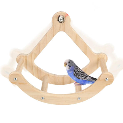 Parrot Wooden Running Wheel Toy Exercise Sport Toy for Parrots Birds Play