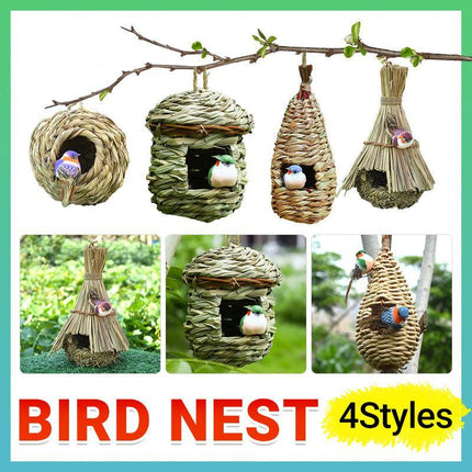 Qttie Bird Nest Breeding Box House Bed Cage Hut Cave Canary Finch Budgie Parrot