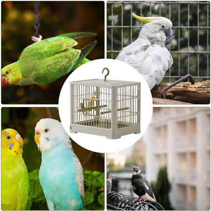 Portable Birdcage Parrot Travel Carrier Cage Lightweight Handle Design Outdoor